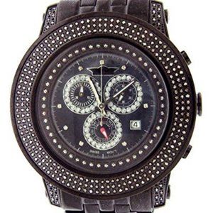 king Master swiss movt quartz Round 302 Pcs Diamonds 50 MM Black case Watch